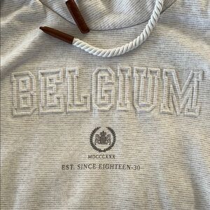 So cozy Belgium hoodie sweatshirt size medium barely worn